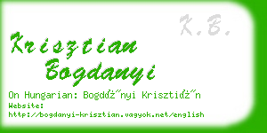 krisztian bogdanyi business card